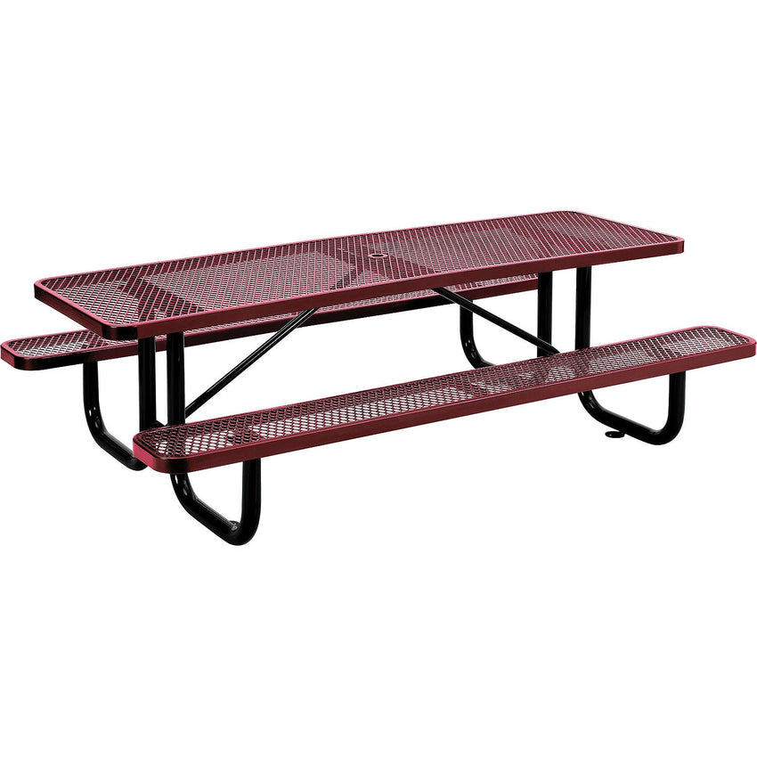 Global Industrial 8' Rectangular Picnic Table, Expanded Metal (GLB - 277153) - SchoolOutlet