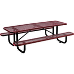 Global Industrial 8' Rectangular Picnic Table, Expanded Metal (GLB - 277153) - SchoolOutlet