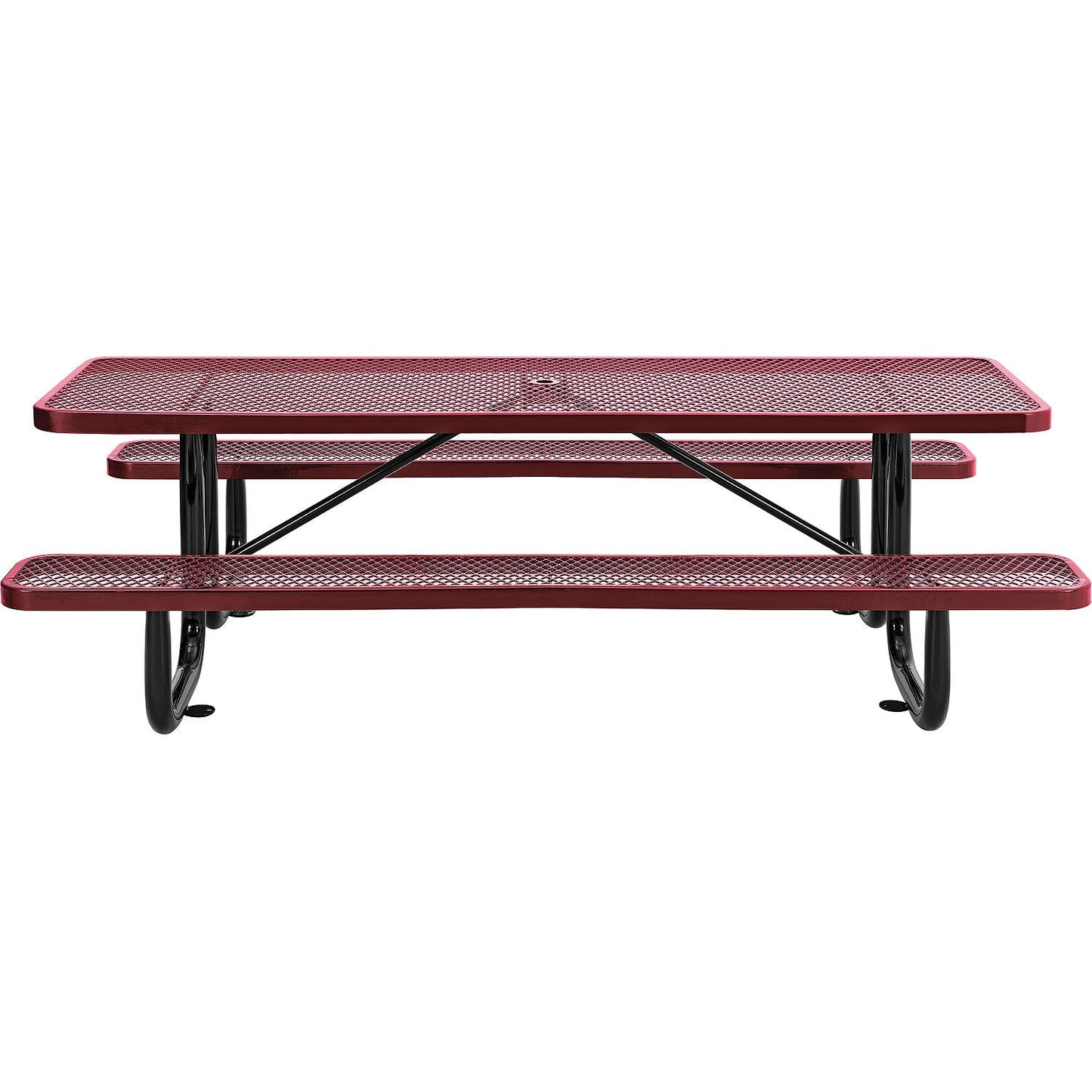 Global Industrial 8' Rectangular Picnic Table, Expanded Metal (GLB - 277153) - SchoolOutlet