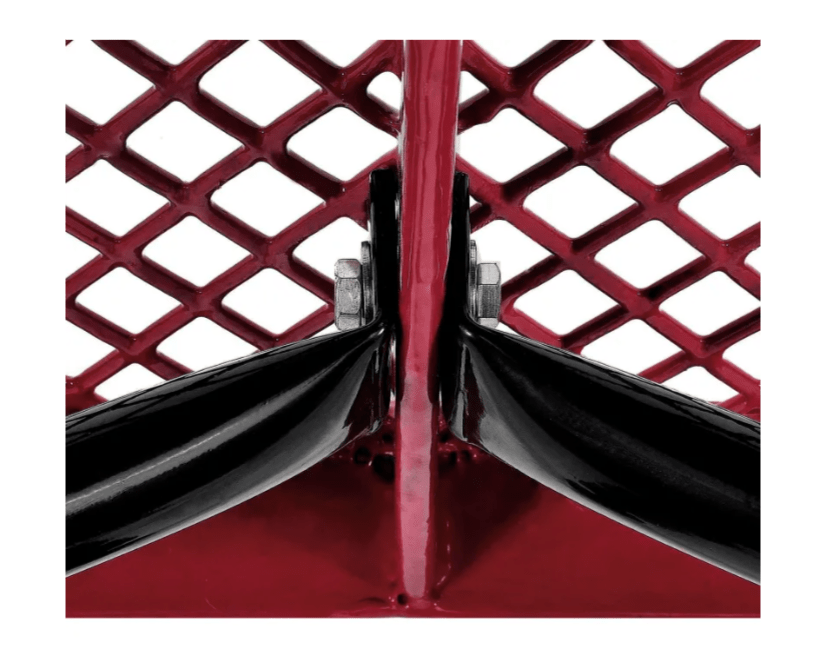 Global Industrial 8' Outdoor Steel Bench w/ Backrest Expanded Metal (GLB - 277155) - SchoolOutlet