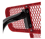 Global Industrial 8' Outdoor Steel Bench w/ Backrest Expanded Metal (GLB - 277155) - SchoolOutlet