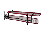 Global Industrial 8' Outdoor Steel Bench w/ Backrest Expanded Metal (GLB - 277155) - SchoolOutlet