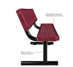 Global Industrial 8' Outdoor Steel Bench w/ Backrest Expanded Metal (GLB - 277155) - SchoolOutlet