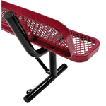 Global Industrial 8' Outdoor Steel Bench w/ Backrest Expanded Metal (GLB - 277155) - SchoolOutlet