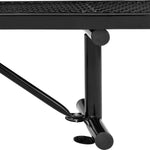 Global Industrial 6' Outdoor Steel Flat Bench Expanded Metal Black (GLB - 277156BK) - SchoolOutlet