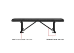 Global Industrial 6' Outdoor Steel Flat Bench Expanded Metal Black (GLB - 277156BK) - SchoolOutlet