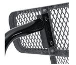 Global Industrial 8' Outdoor Steel Flat Bench Expanded Metal Gray (GLB - 277157GY) - SchoolOutlet