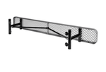 Global Industrial 8' Outdoor Steel Flat Bench Expanded Metal Gray (GLB - 277157GY) - SchoolOutlet