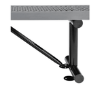 Global Industrial 8' Outdoor Steel Flat Bench Expanded Metal Gray (GLB - 277157GY) - SchoolOutlet
