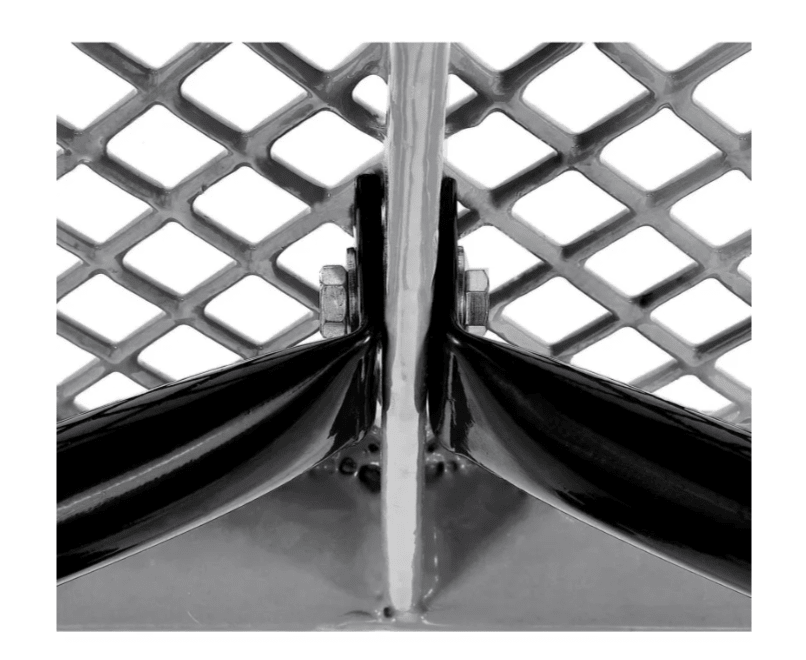 Global Industrial 8' Outdoor Steel Flat Bench Expanded Metal Gray (GLB - 277157GY) - SchoolOutlet