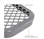 Global Industrial 8' Outdoor Steel Flat Bench Expanded Metal Gray (GLB - 277157GY) - SchoolOutlet
