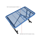 Global Industrial 4' Rectangular Steel Outdoor Table Expanded Metal (GLB - 277550) - SchoolOutlet