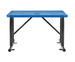 Global Industrial 4' Rectangular Steel Outdoor Table Expanded Metal (GLB - 277550) - SchoolOutlet
