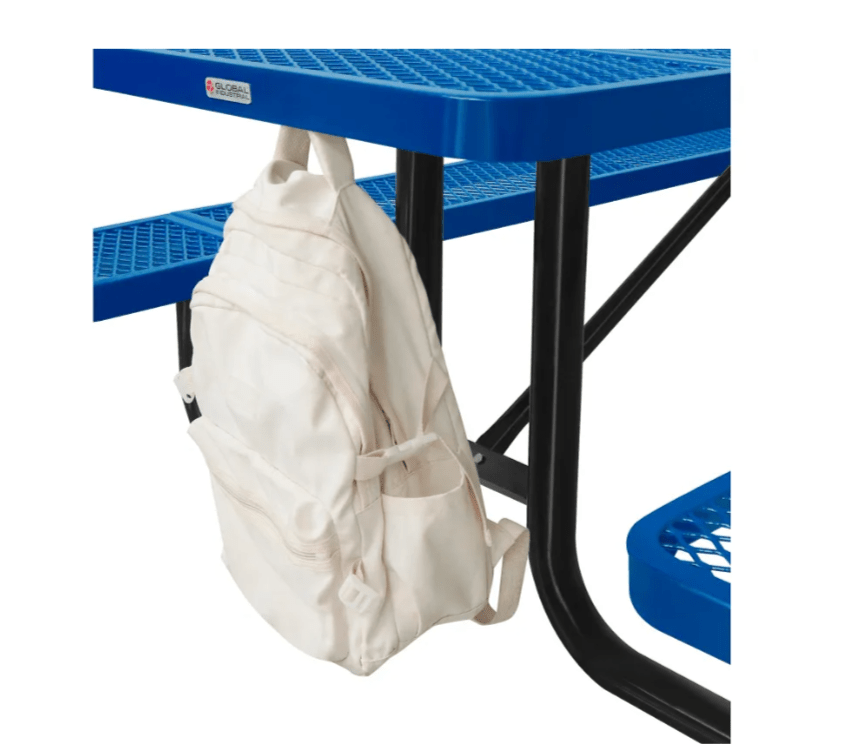 Global Industrial 4' Rectangular Steel Outdoor Table Expanded Metal (GLB - 277550) - SchoolOutlet