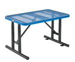 Global Industrial 4' Rectangular Steel Outdoor Table Expanded Metal (GLB - 277550) - SchoolOutlet