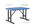 Global Industrial 4' Rectangular Steel Outdoor Table Expanded Metal (GLB - 277550) - SchoolOutlet