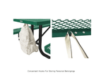 Global Industrial 6' Rectangular Steel Outdoor Table Expanded Metal (GLB - 277560) - SchoolOutlet