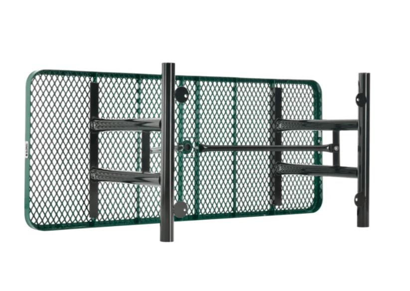 Global Industrial 6' Rectangular Steel Outdoor Table Expanded Metal (GLB - 277560) - SchoolOutlet