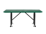 Global Industrial 6' Rectangular Steel Outdoor Table Expanded Metal (GLB - 277560) - SchoolOutlet