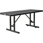 Global Industrial 6' Rectangular Steel Outdoor Table Expanded Metal (GLB - 277560) - SchoolOutlet