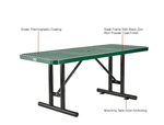 Global Industrial 6' Rectangular Steel Outdoor Table Expanded Metal (GLB - 277560) - SchoolOutlet