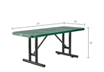 Global Industrial 6' Rectangular Steel Outdoor Table Expanded Metal (GLB - 277560) - SchoolOutlet