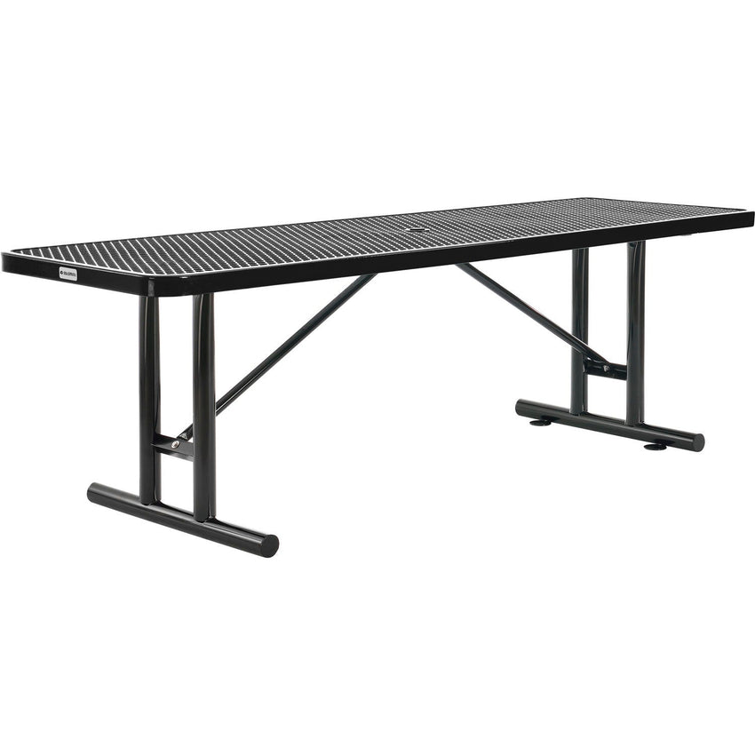 Global Industrial 8' Rectangular Steel Outdoor Table Expanded Metal (GLB - 277570) - SchoolOutlet