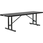 Global Industrial 8' Rectangular Steel Outdoor Table Expanded Metal (GLB - 277570) - SchoolOutlet