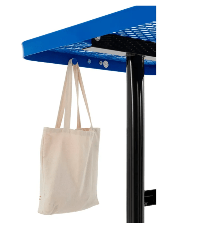 Global Industrial 8' Rectangular Steel Outdoor Table Expanded Metal (GLB - 277570) - SchoolOutlet