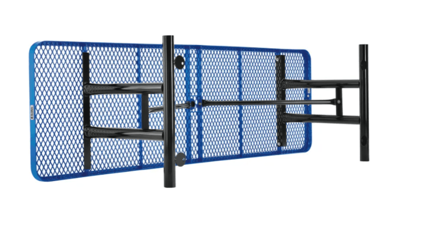 Global Industrial 8' Rectangular Steel Outdoor Table Expanded Metal (GLB - 277570) - SchoolOutlet