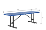 Global Industrial 8' Rectangular Steel Outdoor Table Expanded Metal (GLB - 277570) - SchoolOutlet