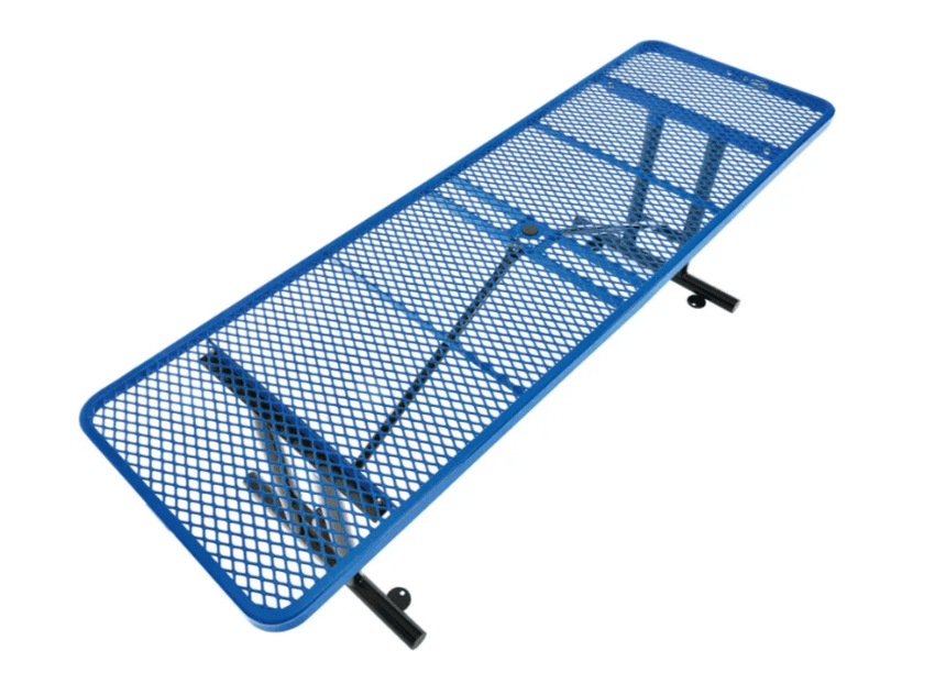Global Industrial 8' Rectangular Steel Outdoor Table Expanded Metal (GLB - 277570) - SchoolOutlet