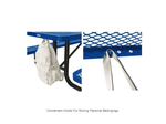Global Industrial 4' Rectangular Picnic Table w/ Backrests, Expanded Metal (GLB - 277620) - SchoolOutlet