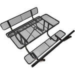 Global Industrial 6' Rectangular Picnic Table w/ Backrests, Expanded Metal (GLB - 277630) - SchoolOutlet