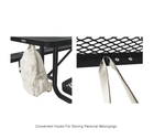 Global Industrial 6' Rectangular Picnic Table w/ Backrests, Expanded Metal (GLB - 277630) - SchoolOutlet
