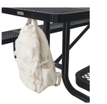 Global Industrial 6' Rectangular Picnic Table w/ Backrests, Expanded Metal (GLB - 277630) - SchoolOutlet