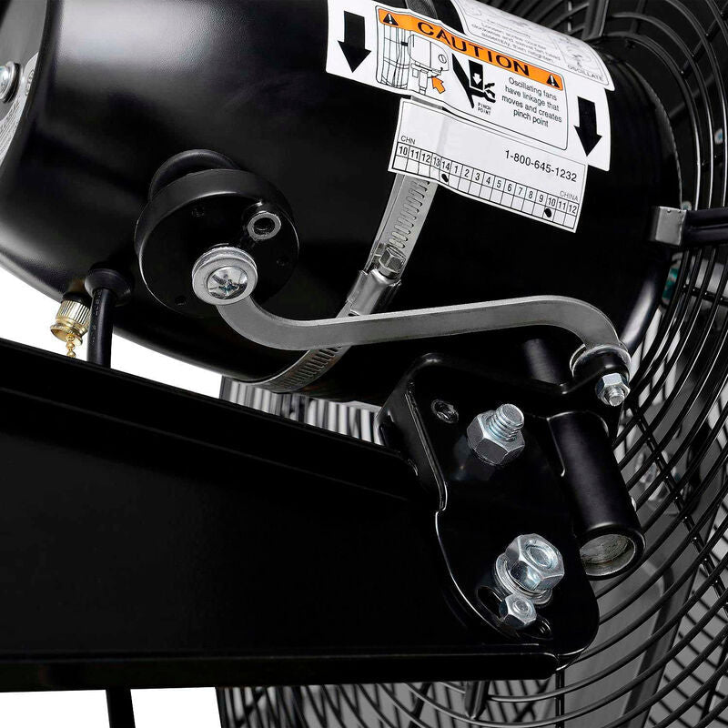Global Industrial 24" Outdoor Rated Oscillating Wall Mount Fan 2 Speed 7700 CFM 3/10 HP (GLB - 292450) - SchoolOutlet