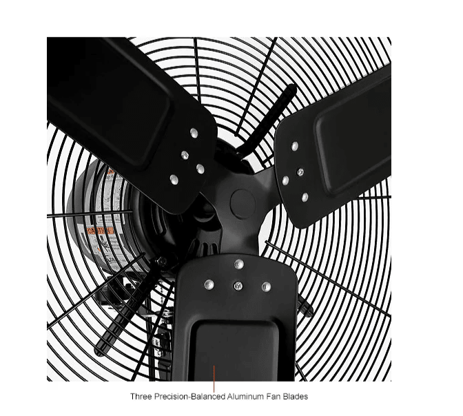 Global Industrial 24" Outdoor Rated Oscillating Wall Mount Fan 2 Speed 7700 CFM 3/10 HP (GLB - 292450) - SchoolOutlet