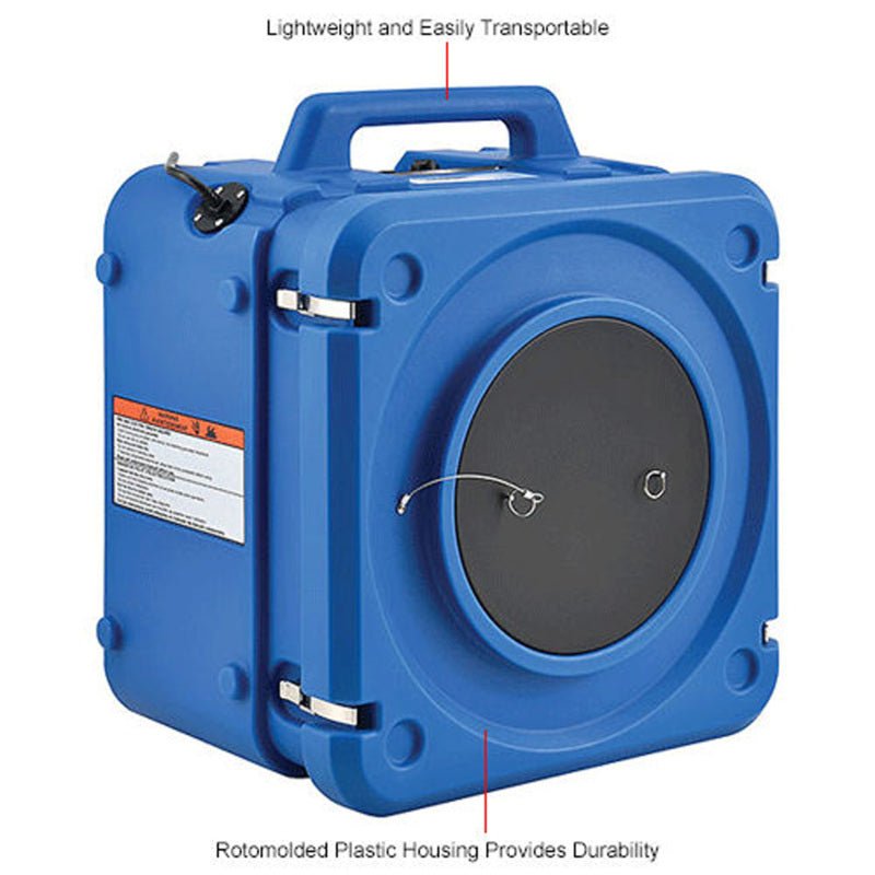 Global Industrial Commercial Air Scrubber & Negative Air Machine w/ HEPA Filter, 500 CFM, 115V (GLB - 292938) - SchoolOutlet