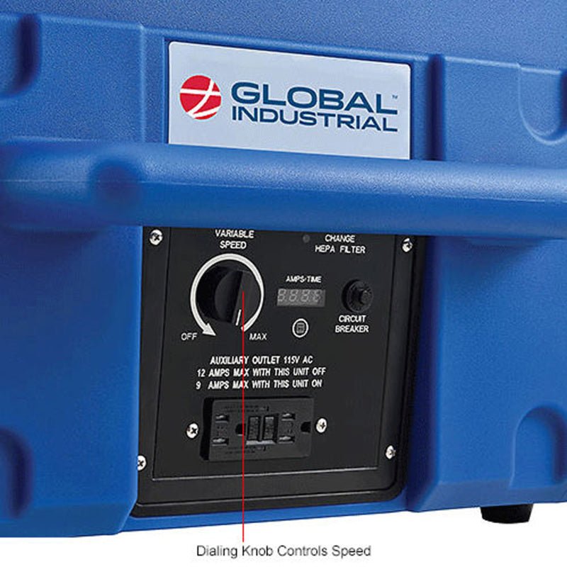 Global Industrial Commercial Air Scrubber & Negative Air Machine w/ HEPA Filter, 500 CFM, 115V (GLB - 292938) - SchoolOutlet