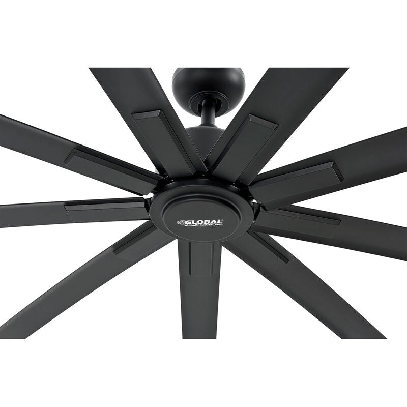 96" Industrial Ceiling Fan, DC Motor, 6 Speed, 17018 CFM, Black (GLB - 293048) - SchoolOutlet