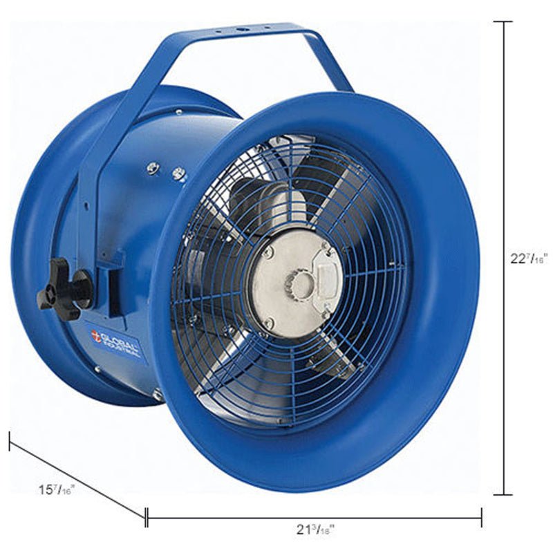 Global Industrial 14" High Velocity Drum Fan w/ Yoke Mount, 6,800 CFM, 1/3 HP (GLB - 293092) - SchoolOutlet