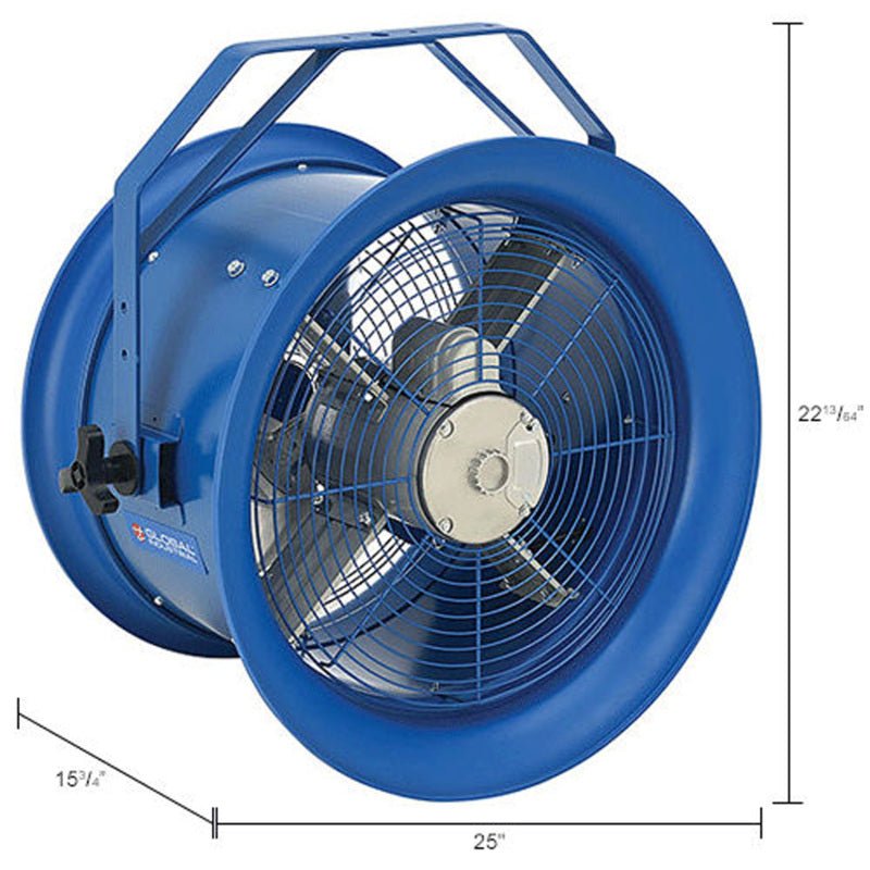 Global Industrial 18" High Velocity Drum Fan w/ Yoke Mount, 7,700 CFM, 1/2 HP (GLB - 293093) - SchoolOutlet