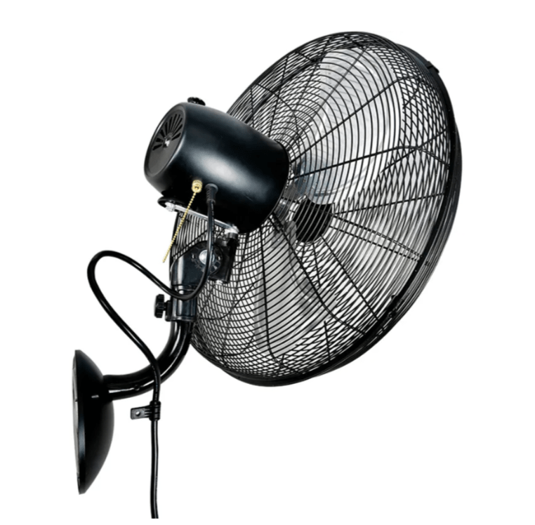 Global Industrial 20" Industrial Wall Mounted Oscillating Fan, 5,250 CFM, 1/6 HP (GLB - 293130) - SchoolOutlet