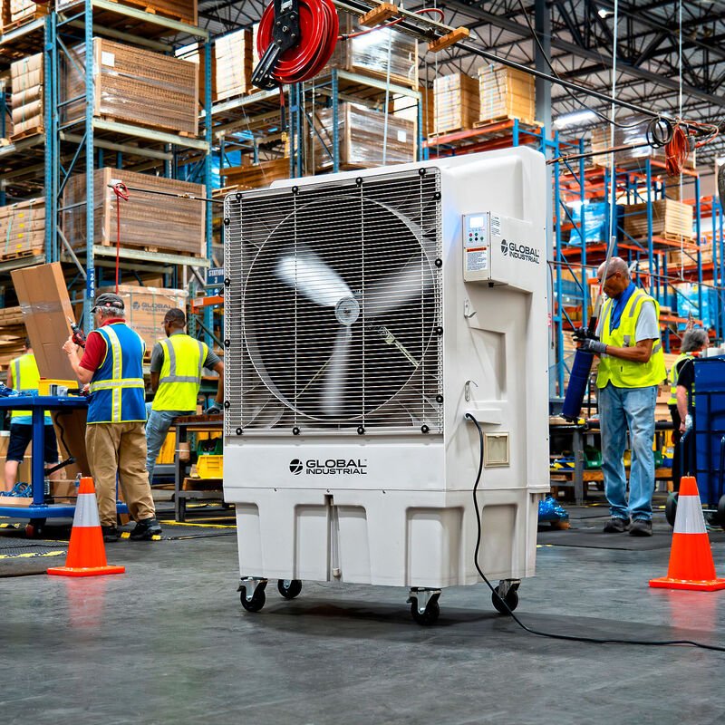 Global Industrial 30" Portable Evaporative Cooler, Direct Drive, 3 Speed, 26 Gal. Capacity (GLB - 293131) - SchoolOutlet