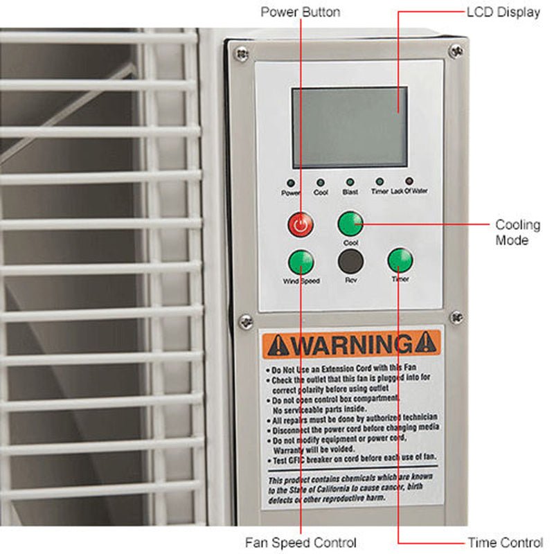 Global Industrial 30" Portable Evaporative Cooler, Direct Drive, 3 Speed, 26 Gal. Capacity (GLB - 293131) - SchoolOutlet