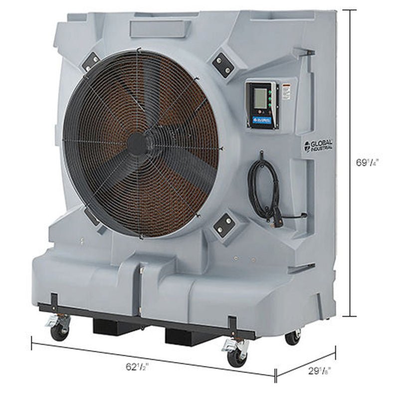 Global Industrial 36" Portable Evaporative Cooler, Direct Drive, 3 Speed, 74 Gal. Capacity (GLB - 293132) - SchoolOutlet
