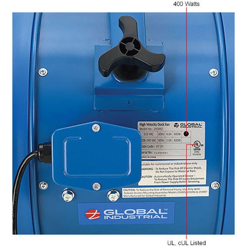 Global Industrial 14" High Velocity Fan, Wall and Column Mount, 115V (GLB - 293146) - SchoolOutlet
