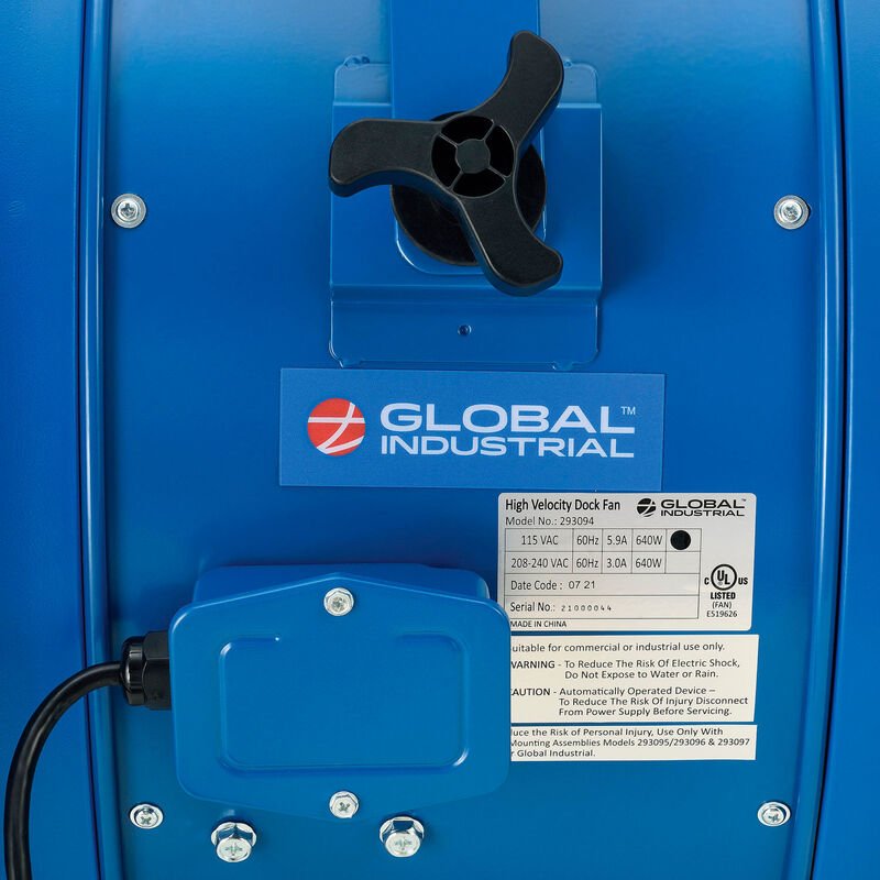 Global Industrial 22" High Velocity Fan, Wall and Column Mount, 115V (GLB - 293148) - SchoolOutlet