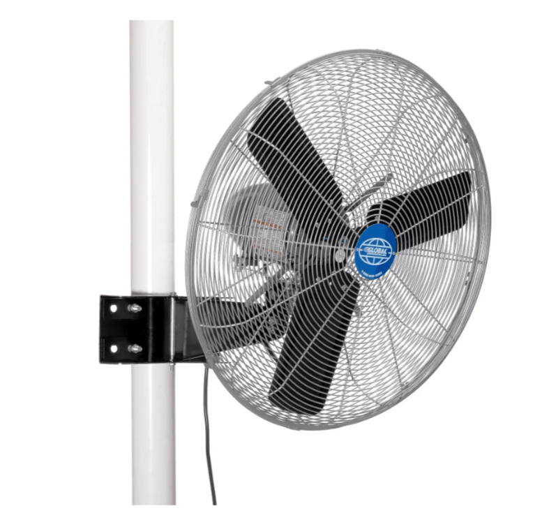 Global Industrial 24" Oscillating Fan, Pole or Column Mount, 7,525 CFM, 1/4 HP (GLB - 293155) - SchoolOutlet